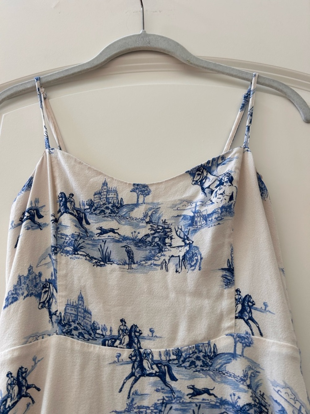ARITZIA SUNDAY BEST Victorian Toile Printed Mini Dress. Equestrian. Horses. Euro - Picture 3 of 10